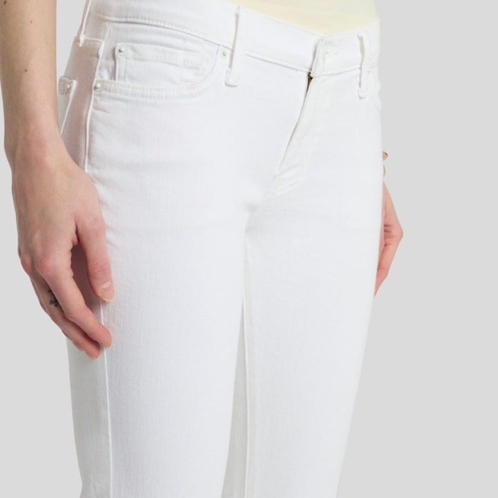 7 For All Mankind Tailorless Broken Twill Original Bootcut White Jeans Womens 26 - Picture 4 of 15
